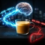 Biokemijski utjecaj Bulletproof kave na mozak i jetru - dijagram.